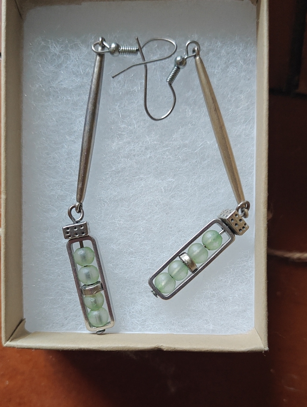 Sterling Silver Aquamarine Bead Drop Earrings